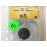 1944 1FR AU 50 FRANCE LARGE CENT WHIZZED 1944 1FR AU 50 FRANCE LARGE CENT WHIZZED