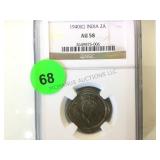 1940(C) INDIA 2A, AU58 COIN 1940(C) INDIA 2A, AU58 COIN