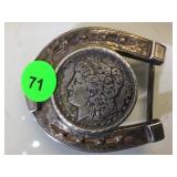 1888 MORGAN SILVER DOLLAR SET IN STERLING 1888 MORGAN SILVER DOLLAR SET IN STERLING