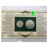 1943 HALF DOLLAR & 1993 SILVER EAGLE 1943 HALF DOLLAR & 1993 SILVER EAGLE