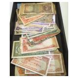 TRAY OF FOREIGN CURRENCY