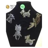 ASSORTMENT OF RHINESTONE BROOCHES ASSORTMENT OF RHINESTONE BROOCHES