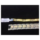 PAIR OF KALIFANO STAINLESS STEEL BRACELETS PAIR OF KALIFANO STAINLESS STEEL BRACELETS