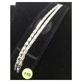 A PAIR OF KALIFANO STAINLESS STEEL BRACELETS A PAIR OF KALIFANO STAINLESS STEEL BRACELETS