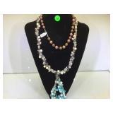 NECK WITH STERLING & GEMSTONE NECKLACES &