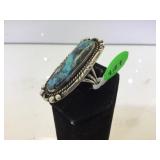 STERLING/TURQUOISE NATIVE AMERICAN RING STERLING/TURQUOISE NATIVE AMERICAN RING