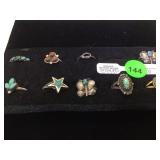 GROUP OF STERLING NATIVE AMERIAN RINGS GROUP OF STERLING NATIVE AMERIAN RINGS