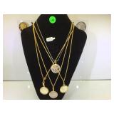 NECK OF STERLING CHAINS WITH SILVER PENDANTS NECK OF STERLING CHAINS WITH SILVER PENDANTS