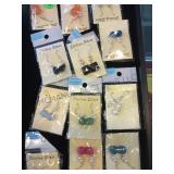 TRAY OF STERLING & GEMSTONE EARRINGS TRAY OF STERLING & GEMSTONE EARRINGS