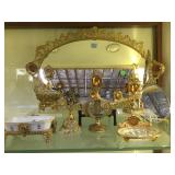 LARGE 24K GOLD-PLATED VINTAGE VANITY SET LARGE 24K GOLD-PLATED VINTAGE VANITY SET