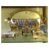 LARGE 24K GOLD-PLATED VINTAGE VANITY SET