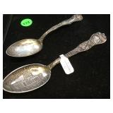 2 STERLING SOUVENIR SPOONS