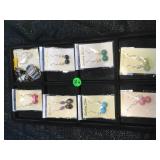 TRAY OF STERLING & GEMSTONE EARRINGS TRAY OF STERLING & GEMSTONE EARRINGS