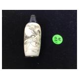 VINTAGE JAPANESE EROTIC SHUNGA IVORY SNUFF BOTTLE