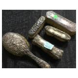 VINTAGE STERLING HANDLED HORSEHAIR BRUSHES VINTAGE STERLING HANDLED HORSEHAIR BRUSHES