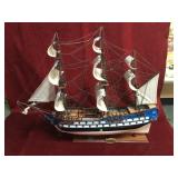 WOOD MODEL OF FRENCH WARSHIP 'LE PROTECTUER' SZ WOOD MODEL OF FRENCH WARSHIP 'LE PROTECTUER' SZ