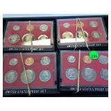 4 SETS OF 1980 U.S. PROOF SETS 4 SETS OF 1980 U.S. PROOF SETS