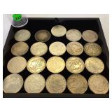 TRAY OF MORGAN SILVER DOLLARS, 20XMONEY TRAY OF MORGAN SILVER DOLLARS, 20XMONEY