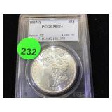 1887-S PCGS MS64 MORGAN SILVER DOLLAR