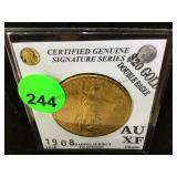 1908 $20 GOLD DOUBLE EAGLE 1908 $20 GOLD DOUBLE EAGLE