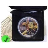 2004 COLORIZED SILVER EAGLE , ELVIS PRESLEY  50TH