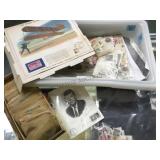 TUB OF STAMPS, INCLUDING FIRST DAY ISSUES, VINTAGE TUB OF STAMPS, INCLUDING FIRST DAY ISSUES, VINTAGE