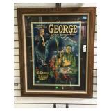 FRAMED & MATTED  VINTAGE LITHOGRAPH "GEORGE