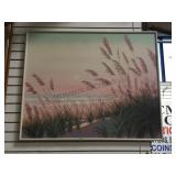 FRAMED OIL ON CANVAS BEACH SCENE SIGNED ANDREW FRAMED OIL ON CANVAS BEACH SCENE SIGNED ANDREW