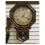 VINTAGE REGULATOR WALL CLOCK, 25" TALL