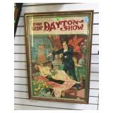 FRAMED VINTAGE "THE GREAT DAYTON SHOW" POSTER