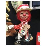 VINTAGE ELECTRIC MUSICAL CLOWN WITH VIOLIN