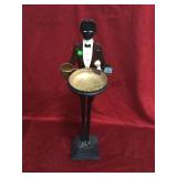 CAST IRON BUTLER CIGARETTE STAND CAST IRON BUTLER CIGARETTE STAND