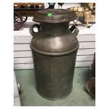 VINTAGE MILK CAN GREEN LEAF CAFAC