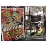 FRAMED MAE WEST & W.C. FIELDS & MIRRORED W.C.