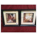 PAIR OF FRAMED & MATTED 'SEATED WOMAN' PRINTS PAIR OF FRAMED & MATTED 'SEATED WOMAN' PRINTS