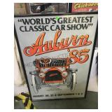 CAR SHOW 1985 AUBURN ADVERTISING POSTER 25x37