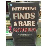 LARGE WOODEN PAINTED ANTIQUES SIGN 26x48 LOCAL LARGE WOODEN PAINTED ANTIQUES SIGN 26x48 LOCAL