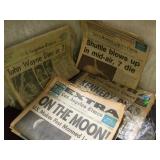 STACK OF VINTAGE NEWSPAPERS, 'KENNEDY DEAD' STACK OF VINTAGE NEWSPAPERS, 'KENNEDY DEAD'