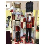 2 TALL WOODEN NUTCRACKERS, 35" TALL