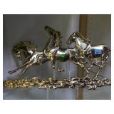 BRASS RUNNING HORSES WALL HANGING