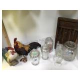 VINTAGE WASHBOARD, PEANUT JAR, APOTHECARY JARS VINTAGE WASHBOARD, PEANUT JAR, APOTHECARY JARS
