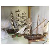 2 WOODEN SHIPS, "GOLETA SIGLOXIX" & "FRAGATA SIGLO