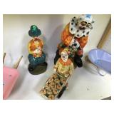 COLLECTION OF CLOWNS & MINI WHEELBARROWS COLLECTION OF CLOWNS & MINI WHEELBARROWS