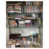 3 SHELF LOT OF DVD'S, CD'S & CASSETTES 3 SHELF LOT OF DVD'S, CD'S & CASSETTES