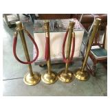 4 BRASS STANCHIONS 4 BRASS STANCHIONS