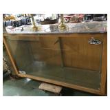 LARGE WOOD & GLASS DISPLAY CABINET