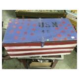 HAND PAINTED AMERICA CHEST