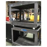 PAIR OF ROLLING PLASTIC UTILITY CARTS PAIR OF ROLLING PLASTIC UTILITY CARTS