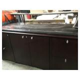 CREDENZA W/ BLACK MARBLE TOP CREDENZA W/ BLACK MARBLE TOP