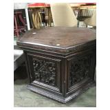 WOODEN HEXAGON END TABLE WOODEN HEXAGON END TABLE
